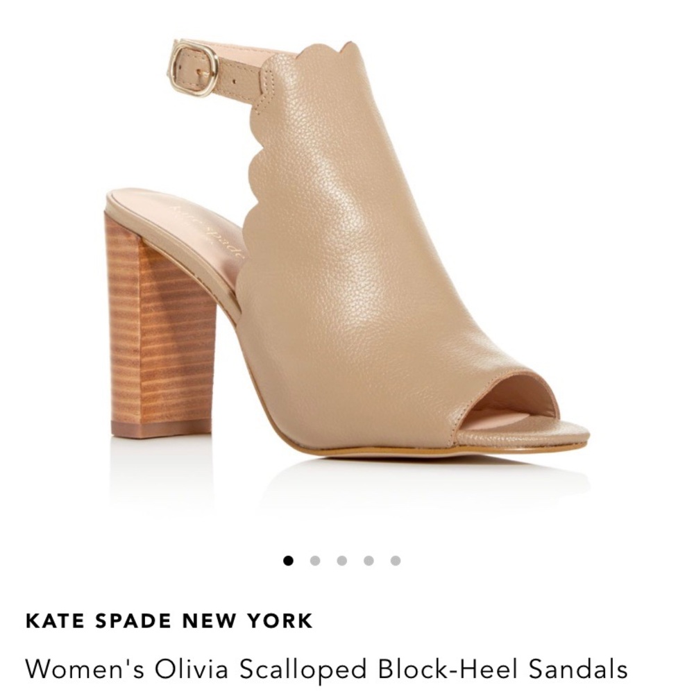 Kate Spade Olivia Scalloped Block Heel Sandal